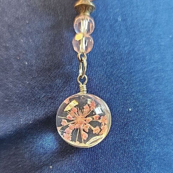 Elegant Pink Beaded Earrings - Picture 2 of 2